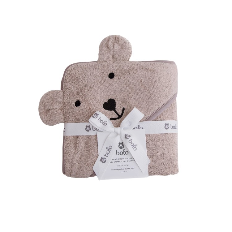 Ręcznik bambusowy z kapturkiem Bolo latte_2.jpeg