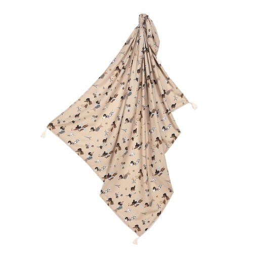 Otulacz Bamboo PIERRE THE DOG (L - 110 x 140 cm) [150008-SWAD-BBPT-PTDG-L].jpg